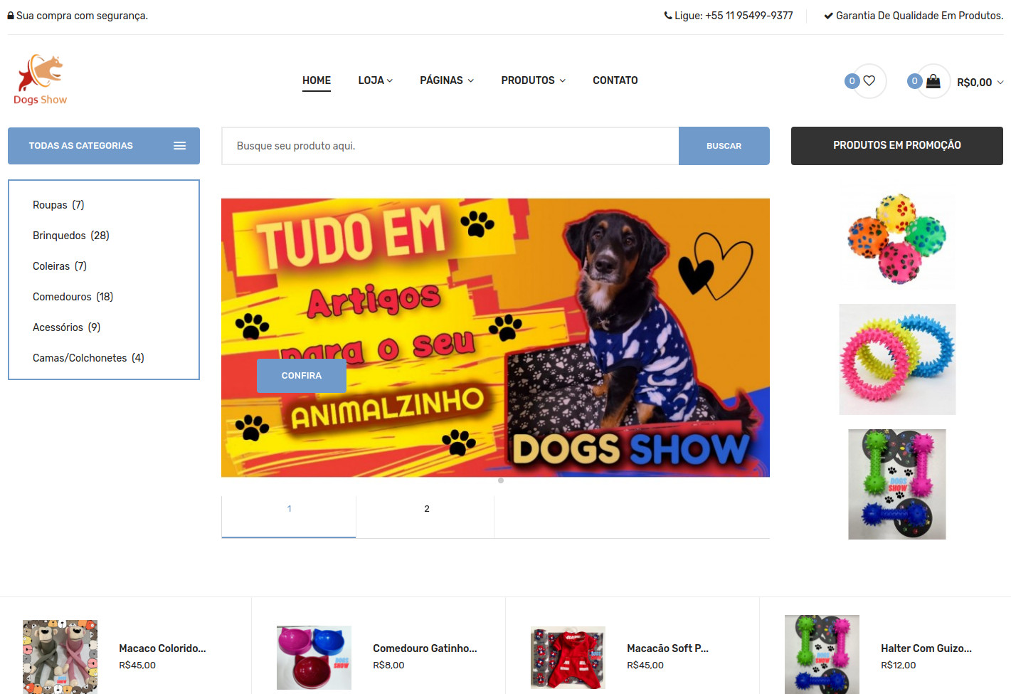 Site e sistema Dogs Show